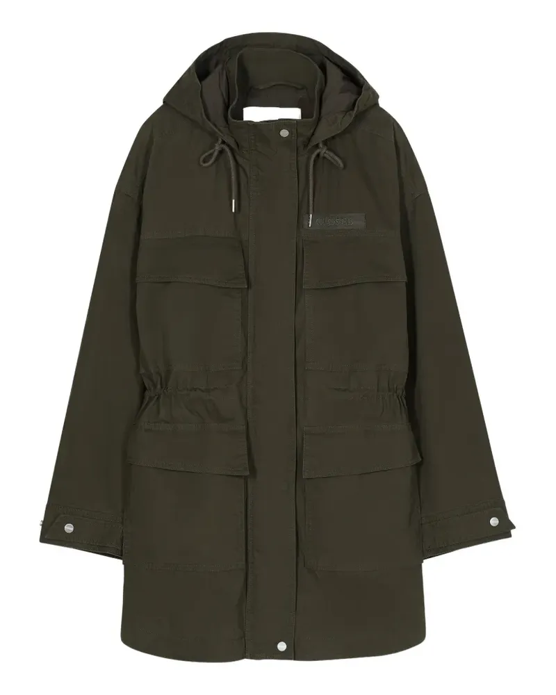 Closed drawstring-waist cotton parka - Grün Grün