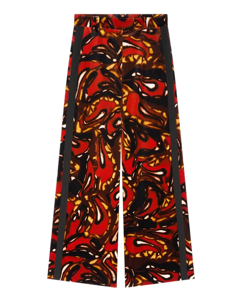 Dries van Noten Hose mit weitem Bein - Rot Rot