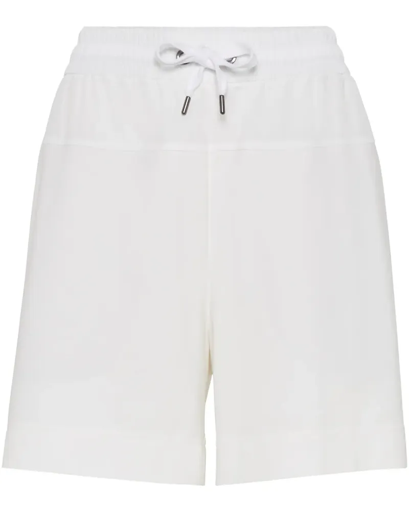 Brunello Cucinelli Joggingshorts mit Einsätzen - Weiß Weiß