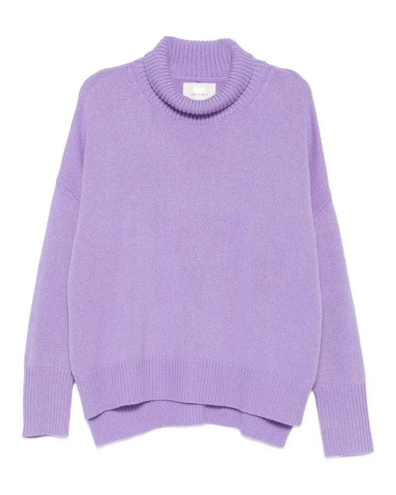 Lisa Yang Heidi gerippter Rollkragenpullover - Violett Violett