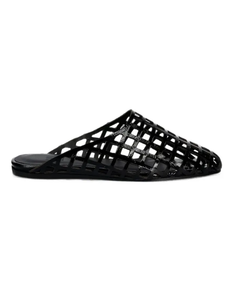Billi Bi A498 Mules aus Leder - Schwarz Schwarz