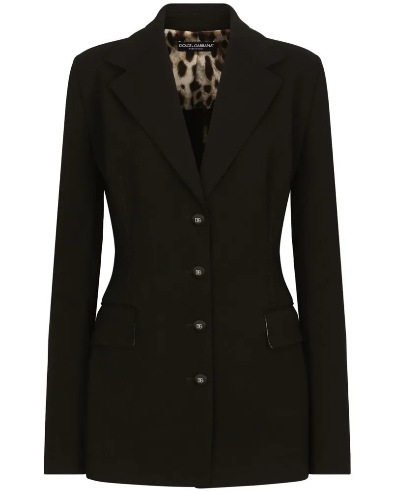 Dolce & Gabbana Einreihiger Blazer - Schwarz Schwarz