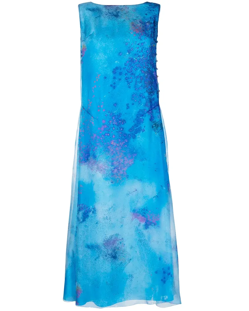 SHIATZY CHEN Seidenkleid mit Print - Blau Blau