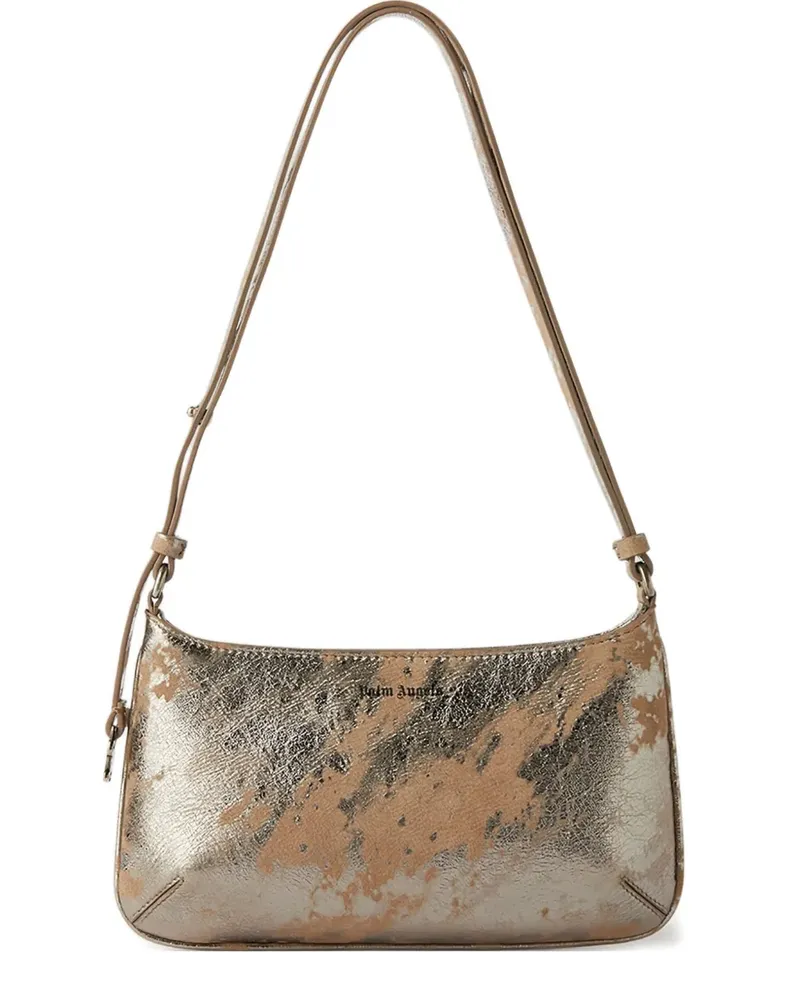 Palm Angels Giorgina wrinkled leather shoulder bag - Silber Silber