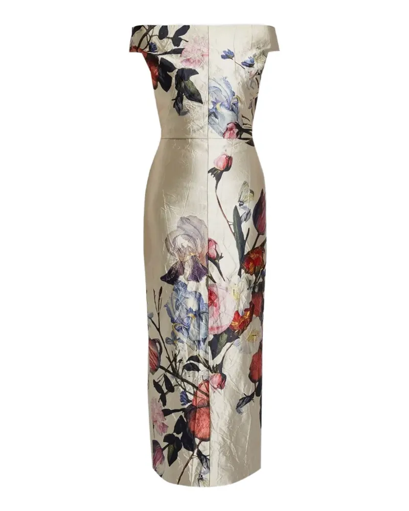 Erdem Maxikleid mit Blumen-Print - Nude Nude