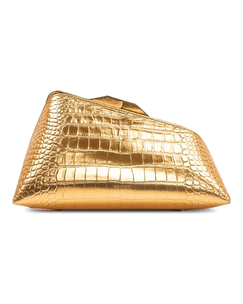 ATTICO 8.30PM Clutch mit Kroko-Effekt - Gold Gold