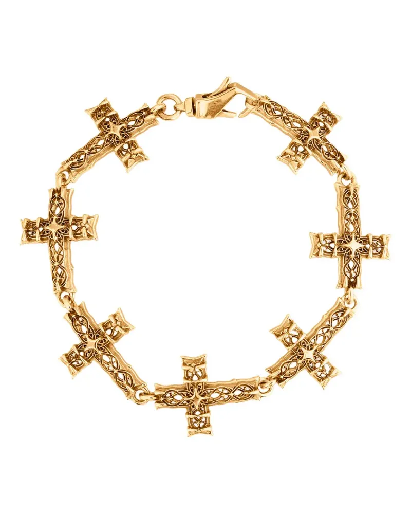 Emanuele Bicocchi Notre-Dame Armband mit Kreuz - Gold Gold