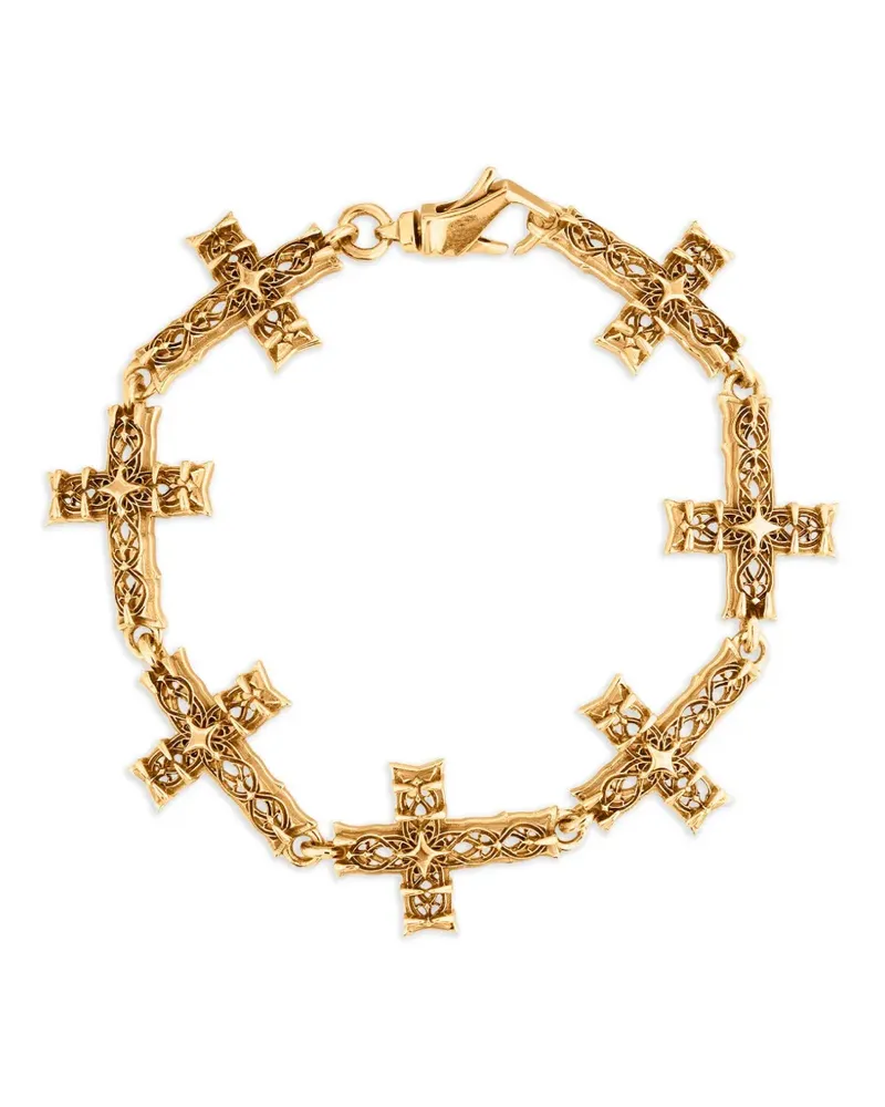 Emanuele Bicocchi Notre-Dame Armband mit Kreuz - Gold Gold