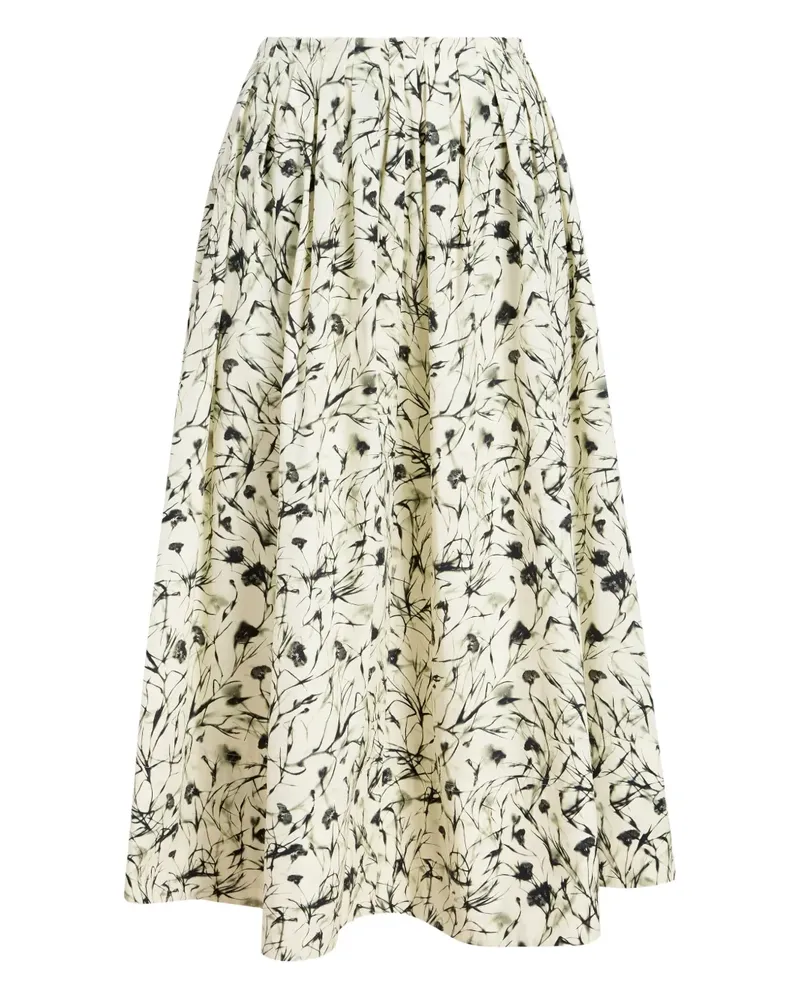 Proenza Schouler Midirock mit Blumen-Print - Gelb Gelb