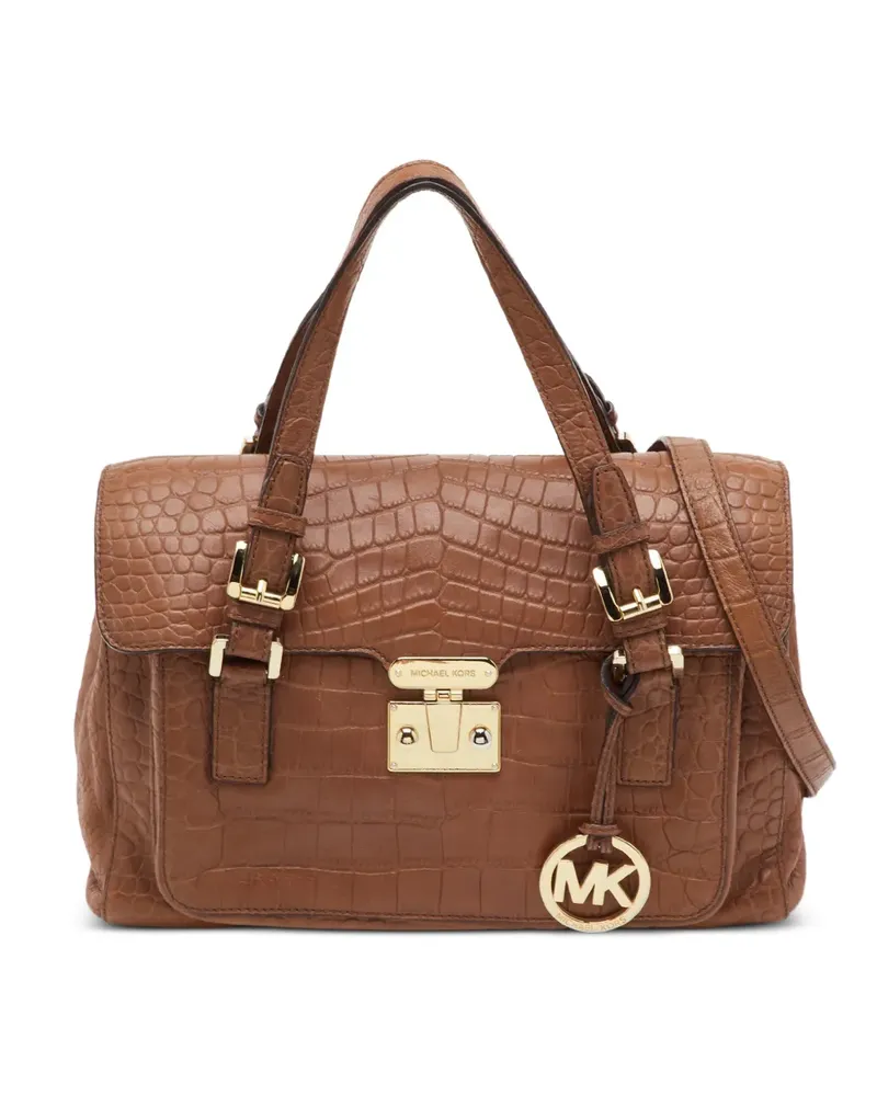 Michael Kors Handtasche mit Kroko-Effekt - Braun Braun