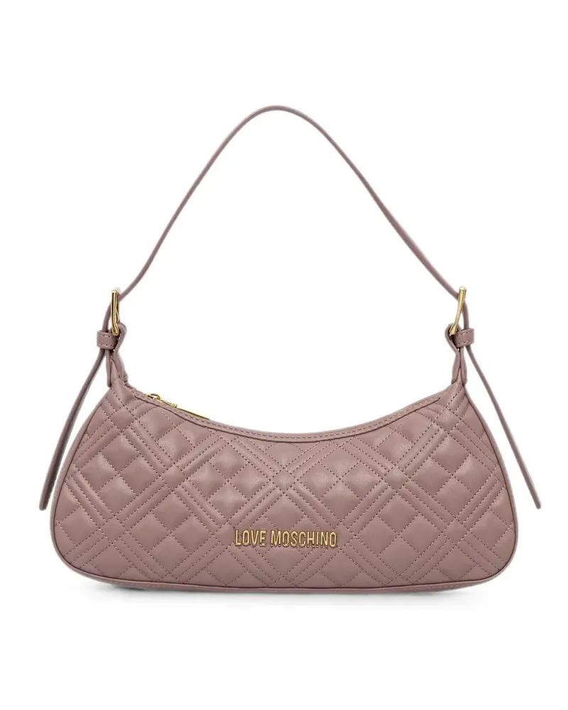 Moschino logo-lettering quilted tote bag - Rosa Rosa