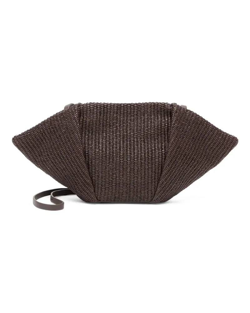 Brunello Cucinelli Clutch mit Webmuster - Braun Braun