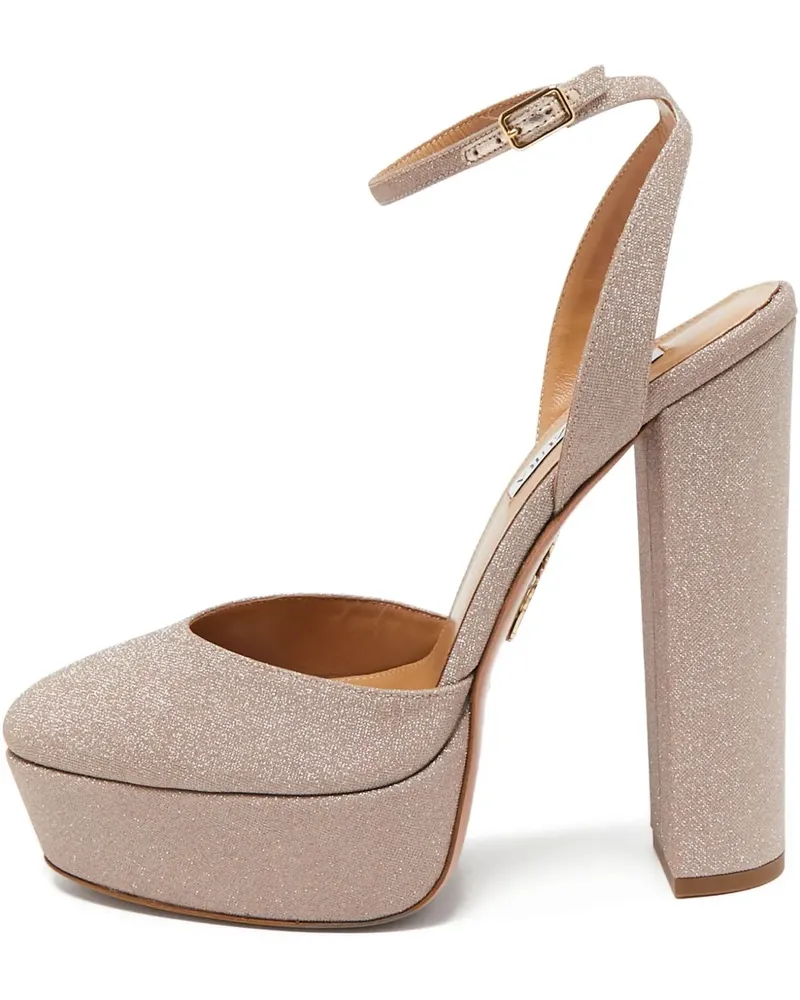 Aquazzura Pre-owned Plateau-Pumps im Glitter-Look 150mm - Rosa Rosa