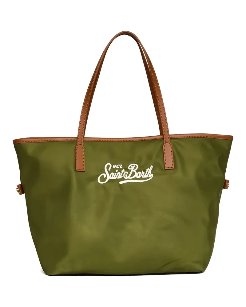 MC2 Saint Barth City logo-embroidered tote bag - Grün Grün