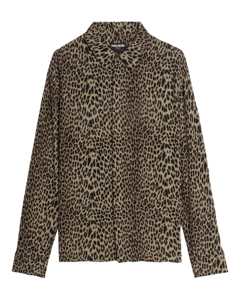Zadig & Voltaire Hemd mit Leoparden-Print - Braun Braun