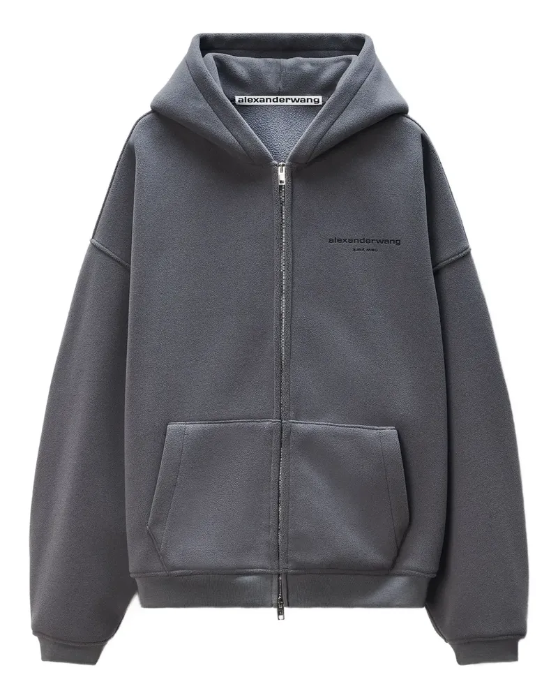 Alexander Wang Kapuzenjacke mit Logo - Grau Grau