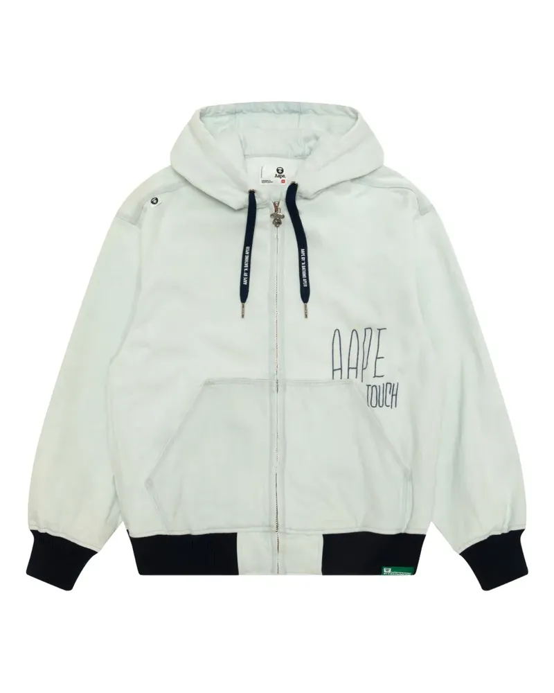 BAPE Kapuzenjacke mit Reißverschluss - Blau Blau