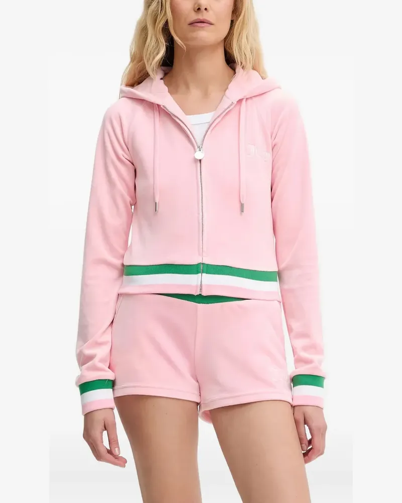 Juicy Couture Kapuzenjacke in Samtoptik - Rosa Rosa