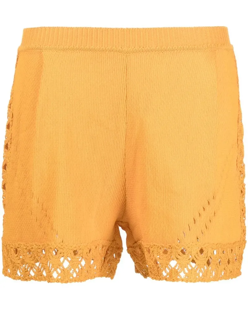 Alberta Ferretti Gestrickte Shorts - Orange Orange