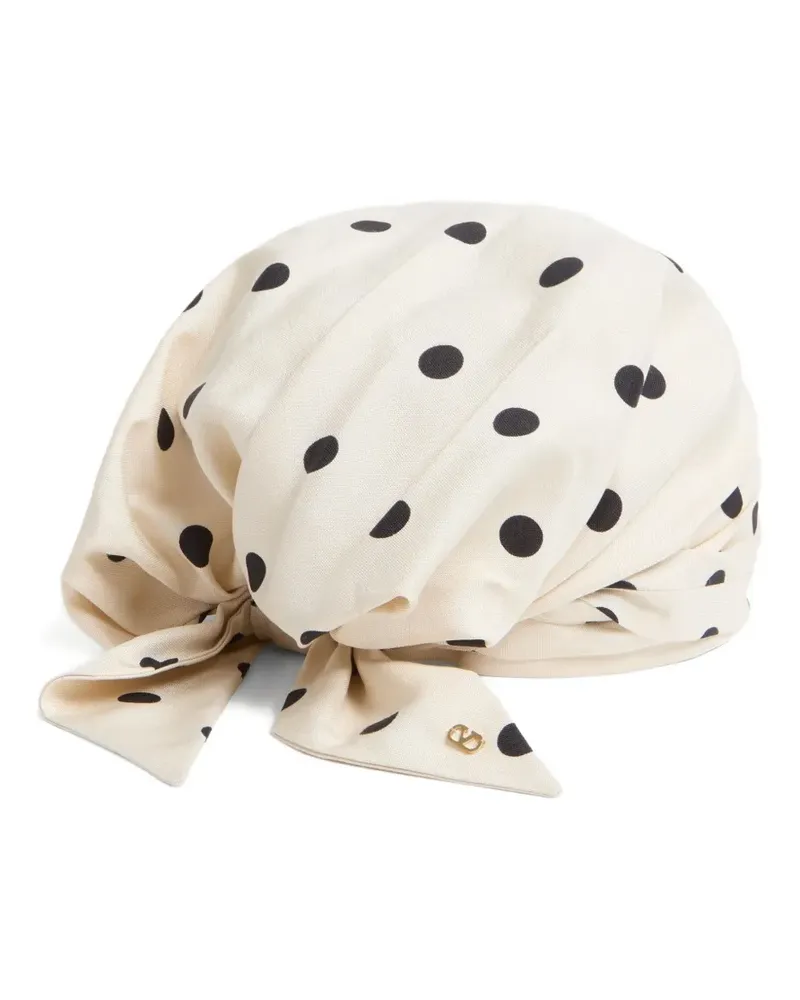 Valentino Garavani Kopftuch mit Polka Dots - Weiß Weiß