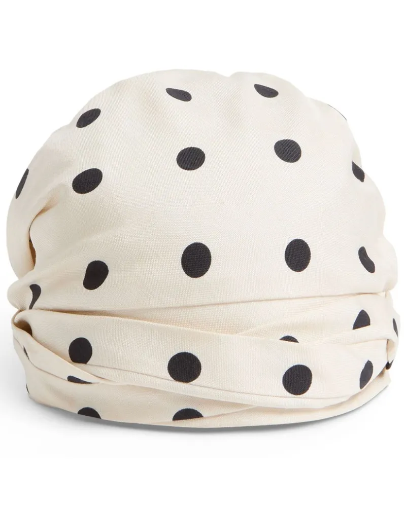 Valentino Garavani Kopftuch mit Polka Dots - Weiß Weiß