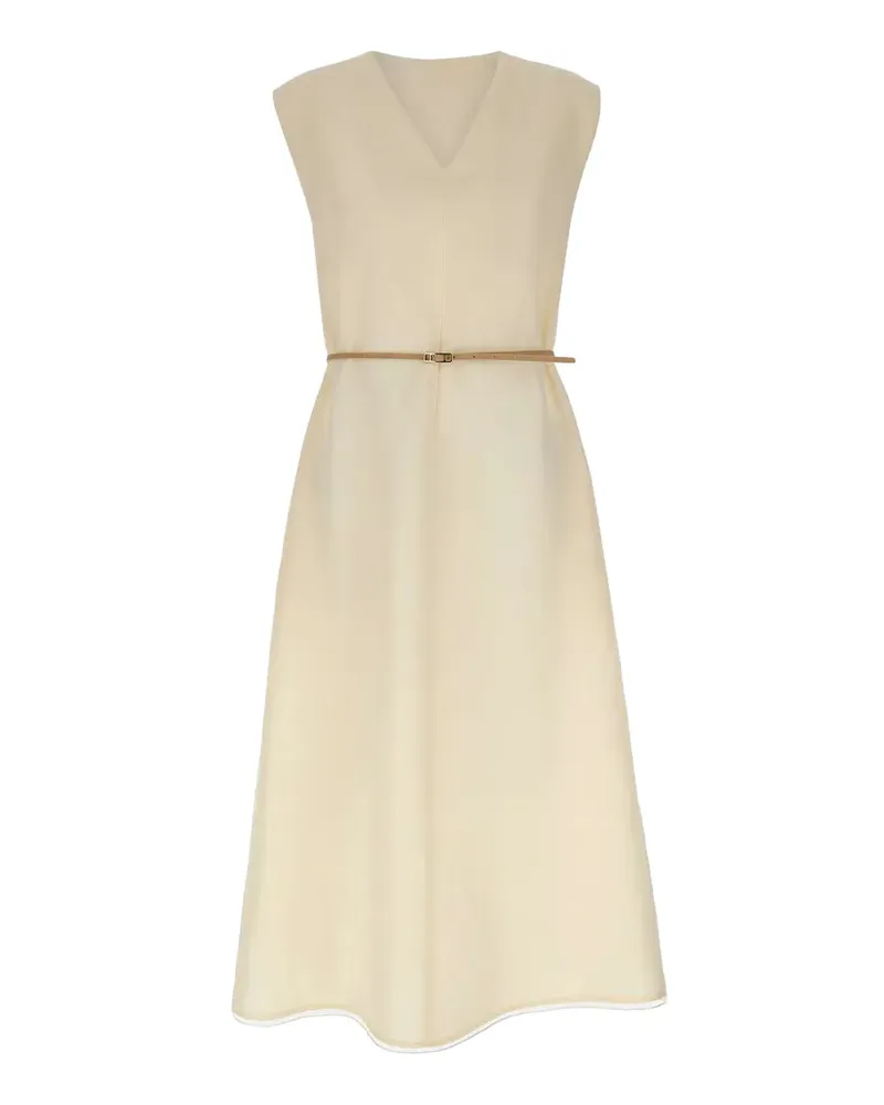 Fabiana Filippi V-neck belted midi dress - Nude Nude