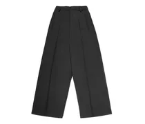 Weite Hose mit Bügelfalten - Schwarz