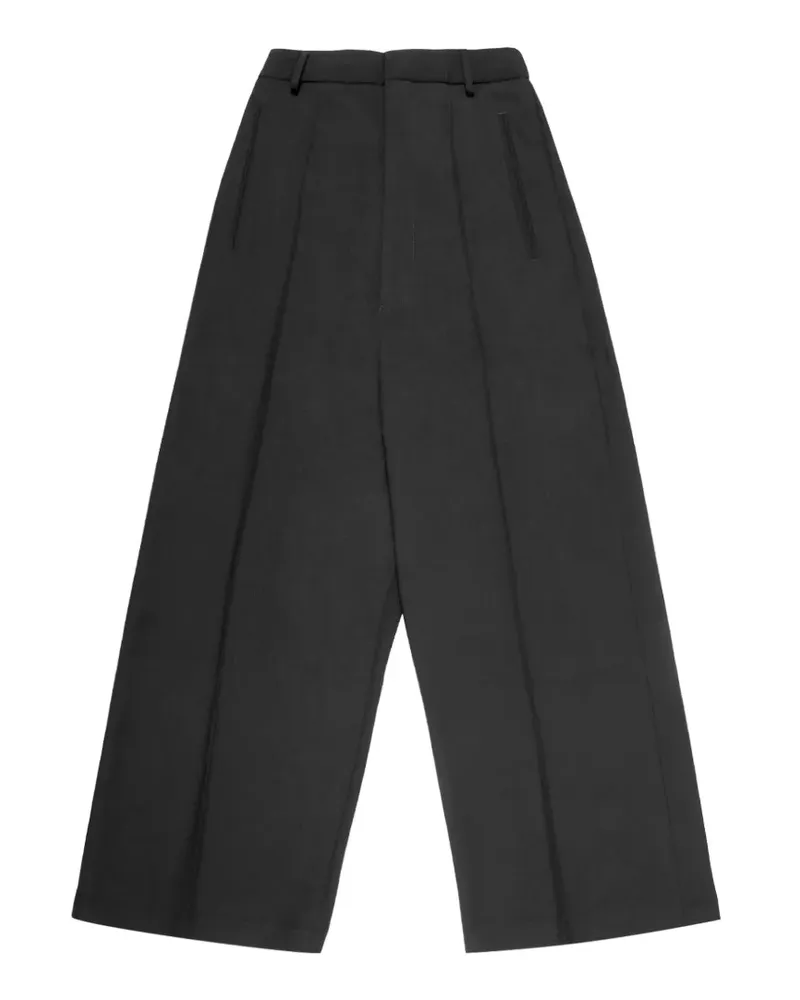 Maison Margiela pressed-crease wide-leg trousers - Schwarz Schwarz