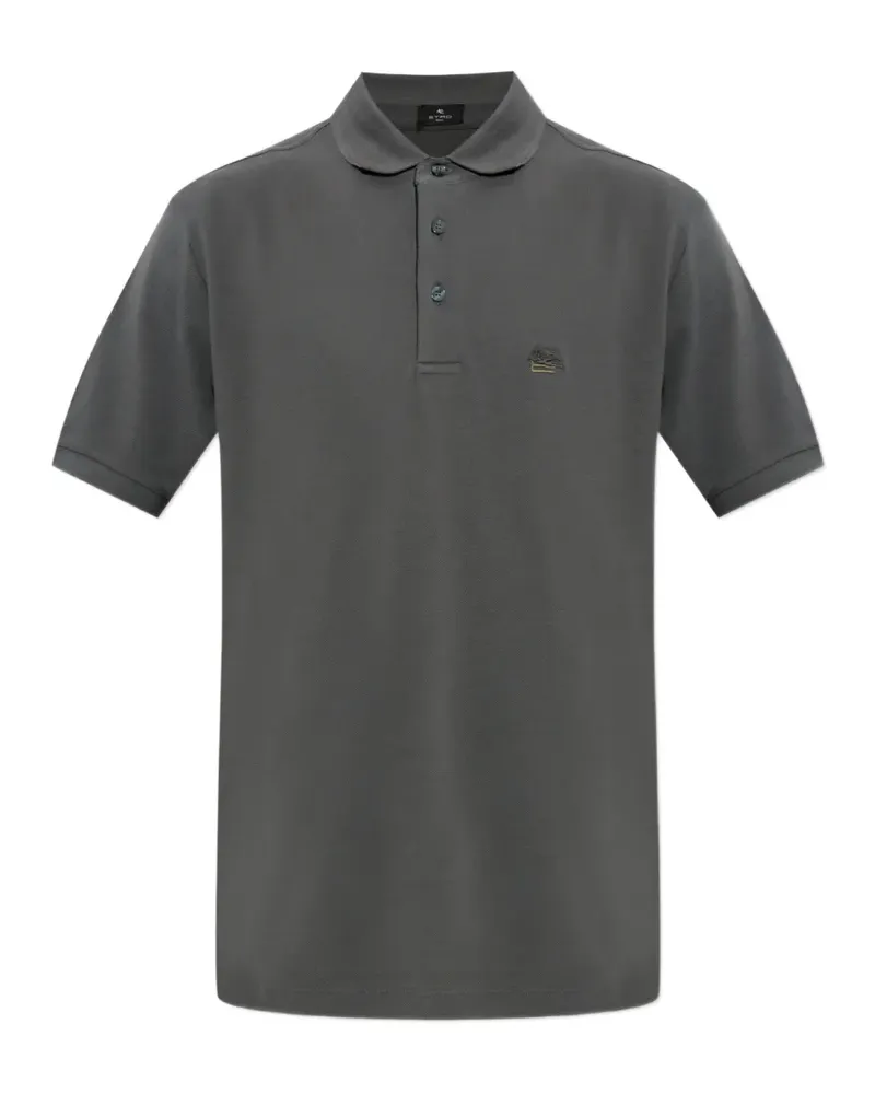 Etro Poloshirt mit Logo-Stickerei - Grau Grau