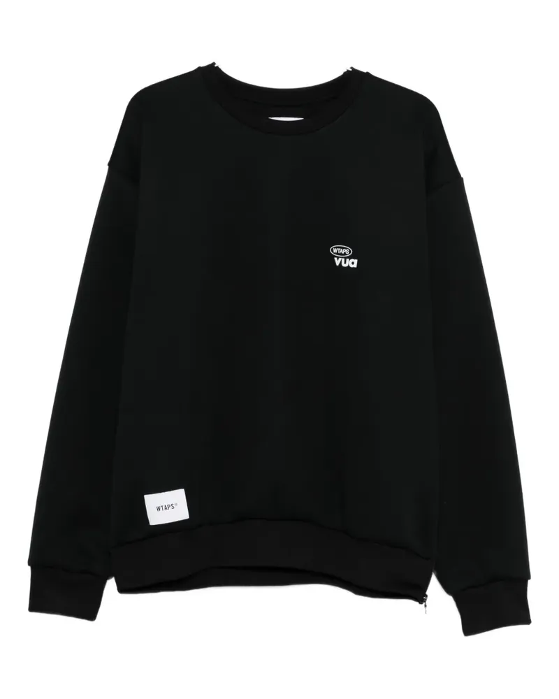 WTAPS Sweatshirt mit vorstehendem Logo - Schwarz Schwarz