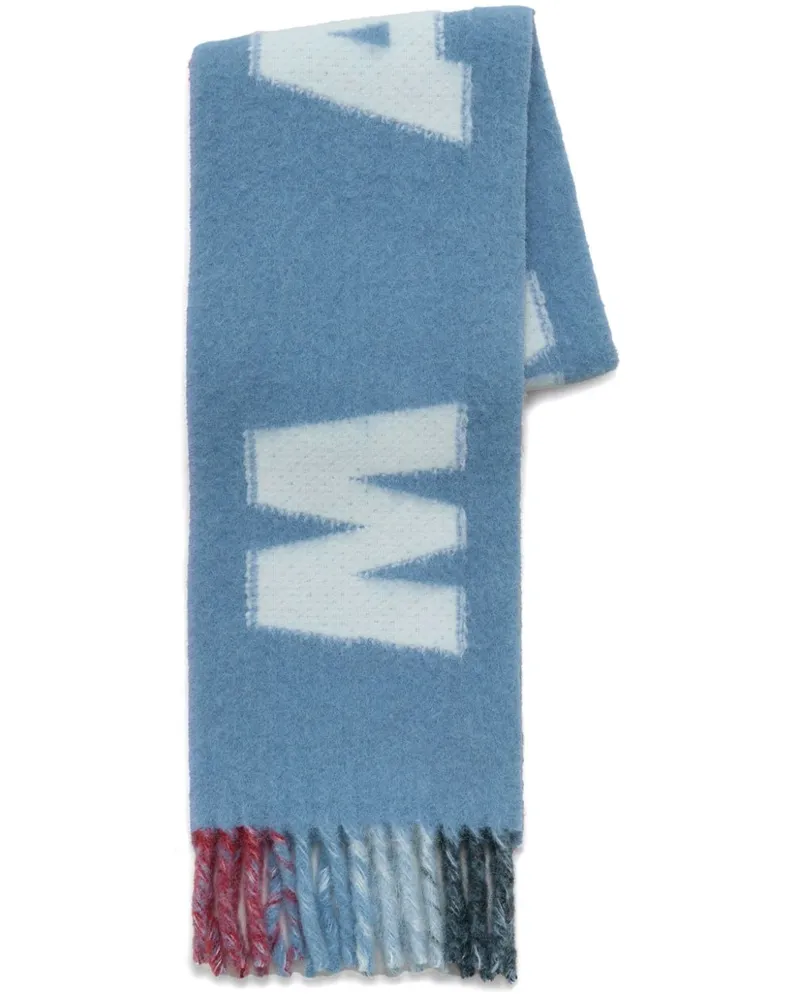 Marni Schal mit Logo - Blau Blau