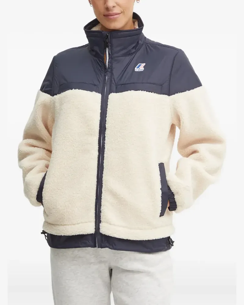 K-Way Le Vrai 3.0 Jilde Orsetto Jacke mit Fleece-Einsätzen - Nude Nude