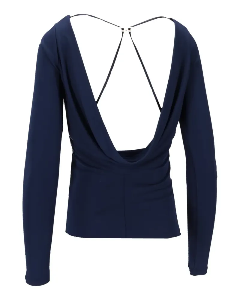 Elisabetta Franchi Bluse mit Raffungen - Blau Blau