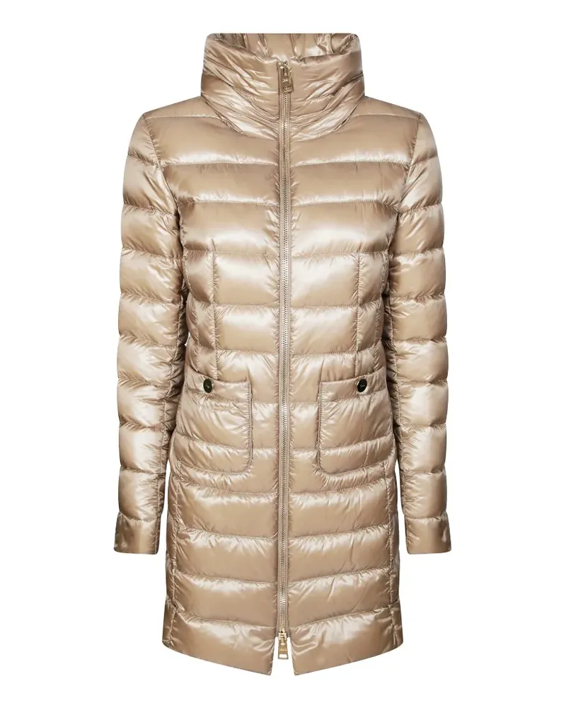 Herno Maria quilted high-neck coat - Nude Nude
