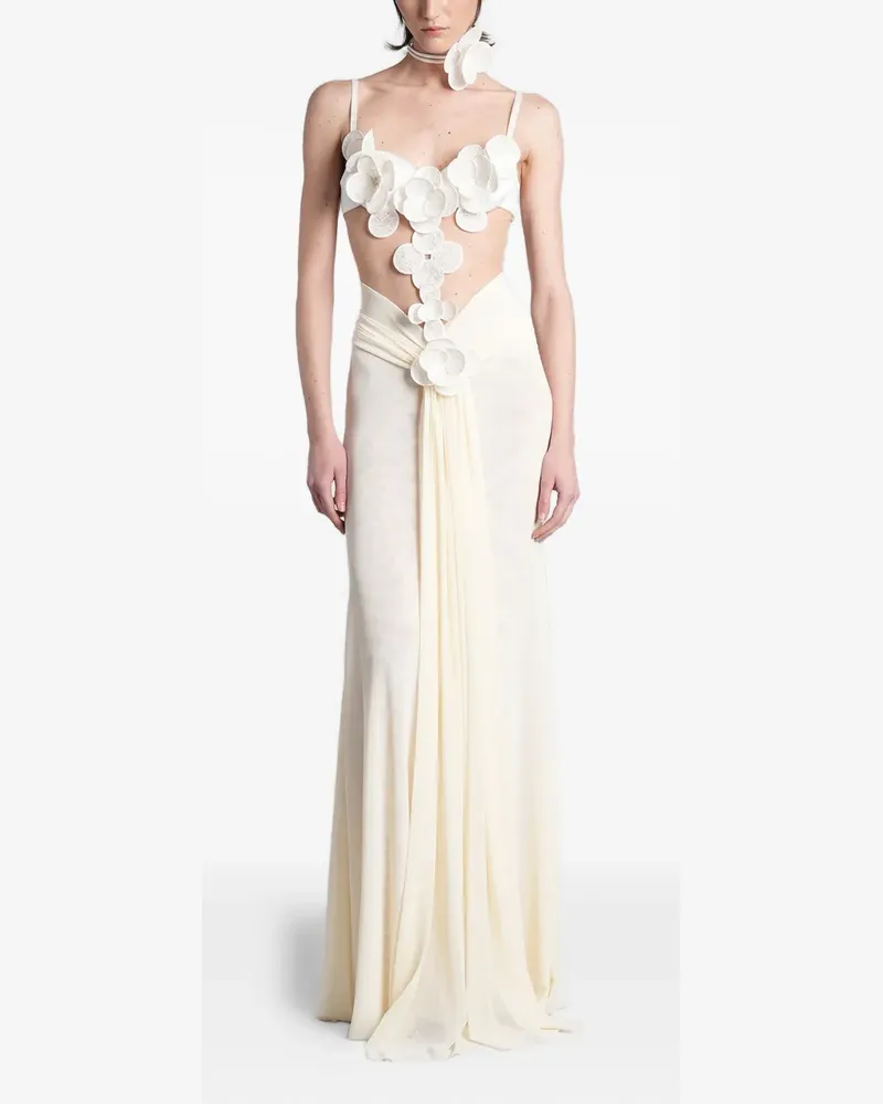 David Koma Kleid mit ausgestellten Ärmeln - Nude Nude