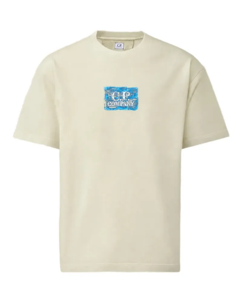 C.P. Company logo-print cotton T-shirt - Nude Nude