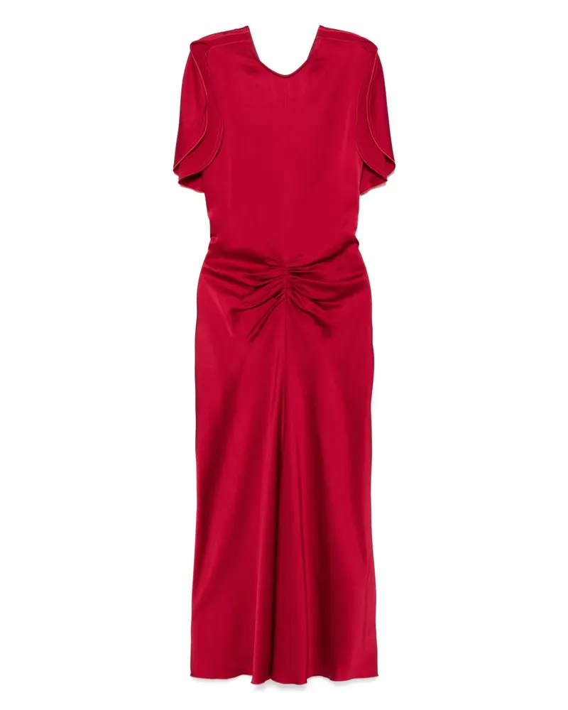Victoria Beckham Midikleid mit Raffungen - Rot Rot