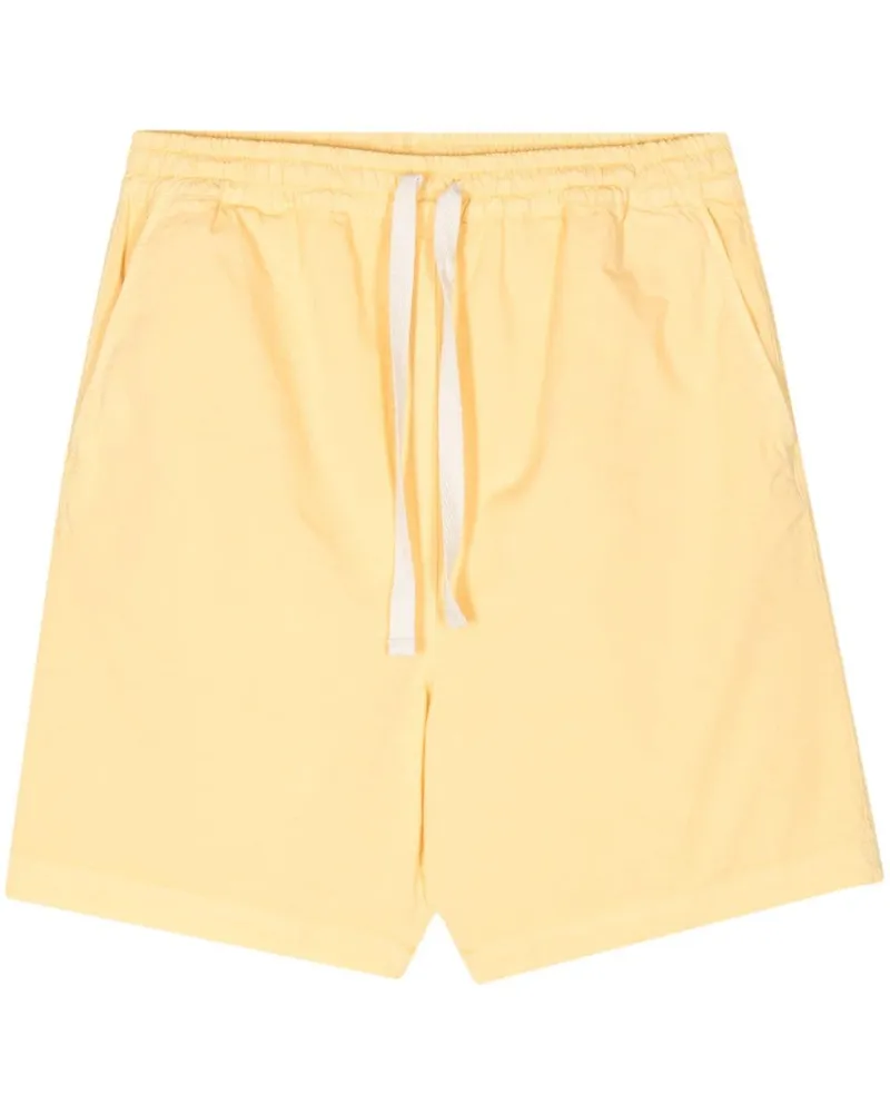 Drôle de Monsieur Twill-Bermudas mit Logo-Patch Gelb