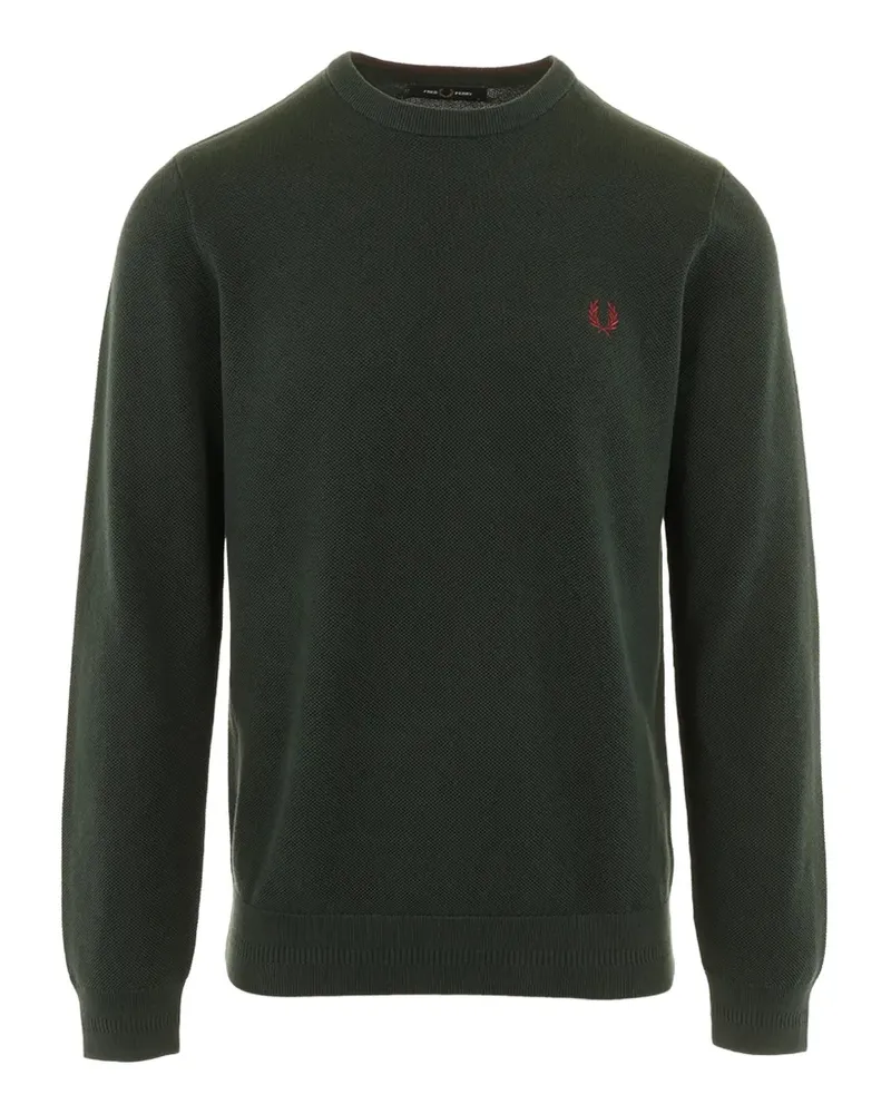 Fred Perry embroidered crew-neck sweater - Grün Grün
