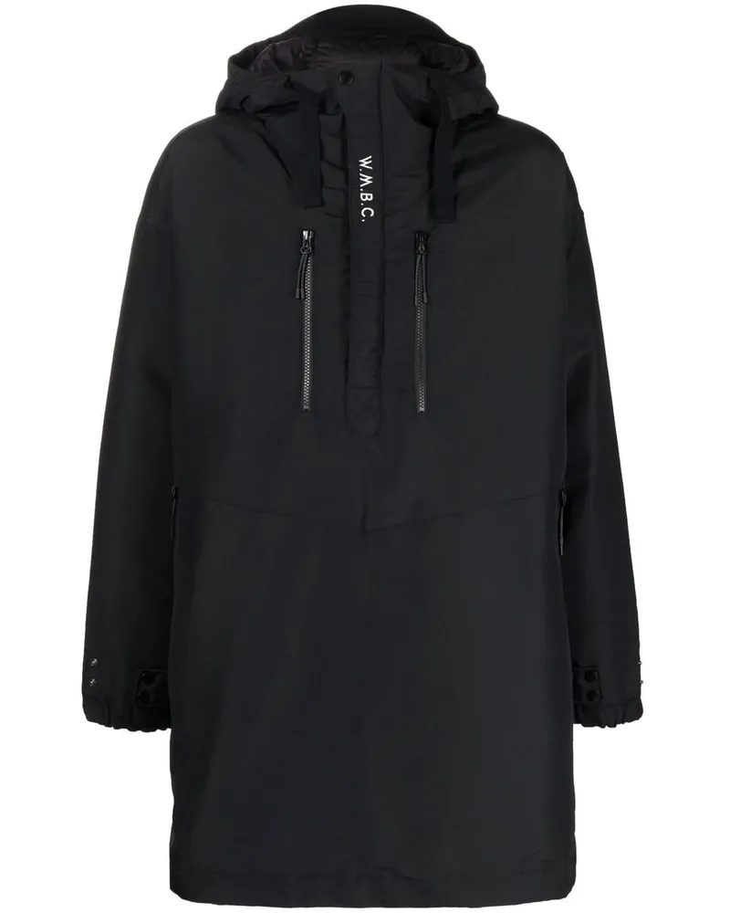 White Mountaineering Gefütterte Jacke mit Reißverschluss Schwarz