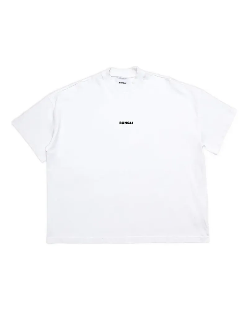 BONSAI logo-print drop-shoulder T-shirt - Weiß Weiß