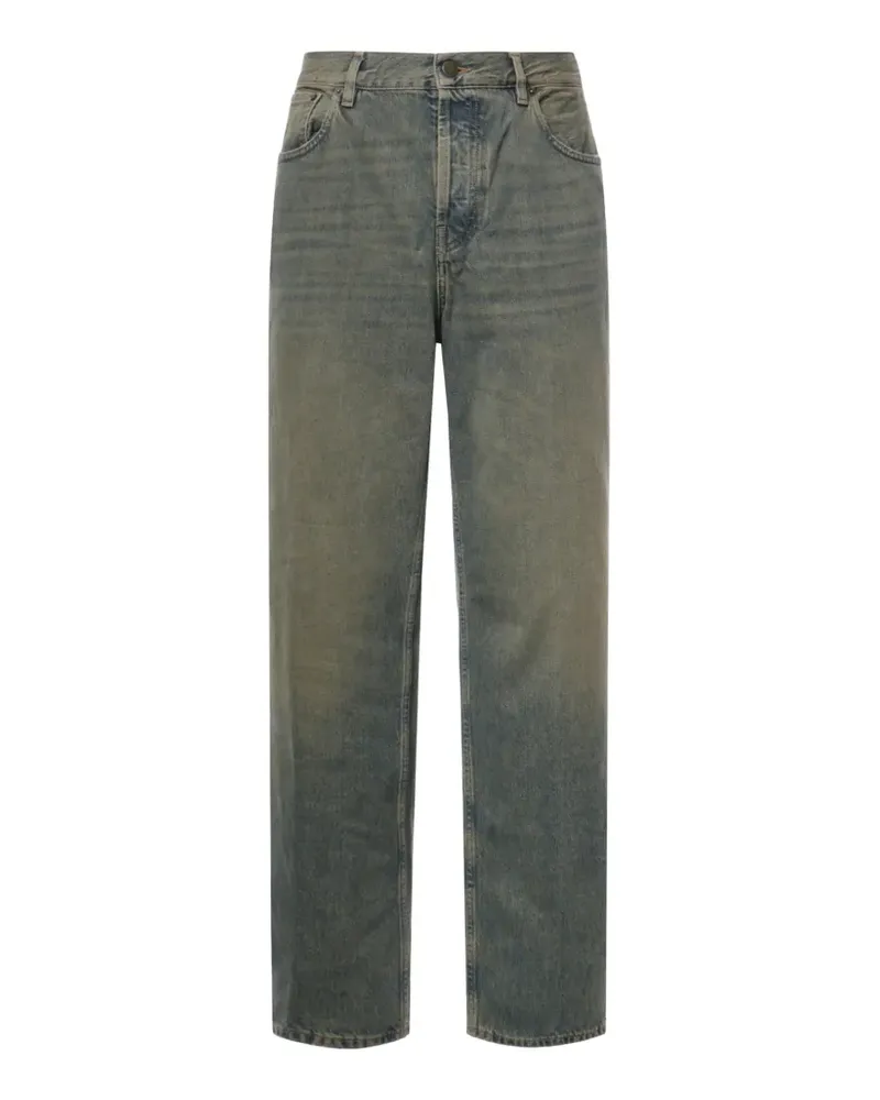 Mauro Grifoni straight-leg overdyed jeans - Blau Blau