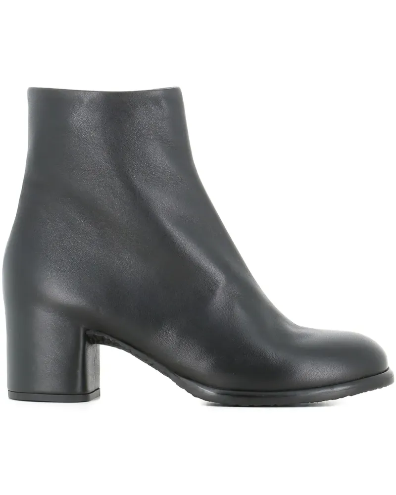 Roberto del Carlo Stiefel mit Blockabsatz - Schwarz Schwarz