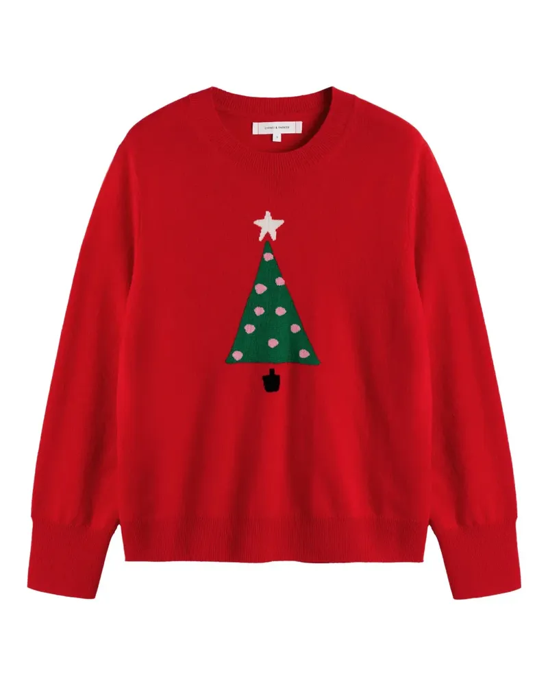 Chinti & Parker Xmas Tree Pullover - Rot Rot