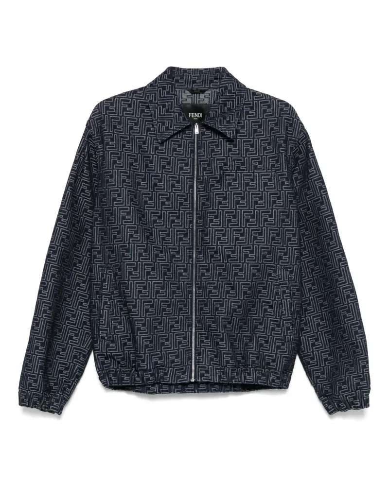 Fendi Jeans-Bomberjacke aus FF-Jacquard - Blau Blau