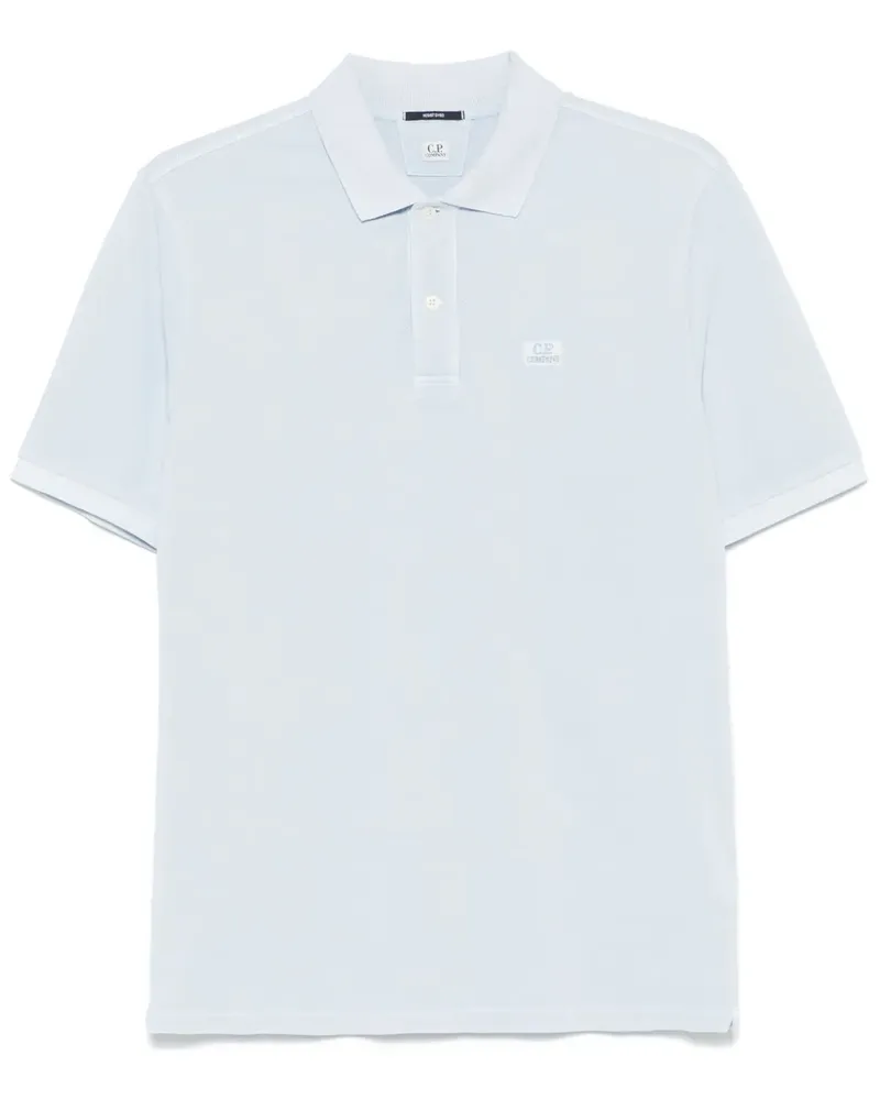 C.P. Company Poloshirt mit Logo-Stickerei - Blau Blau