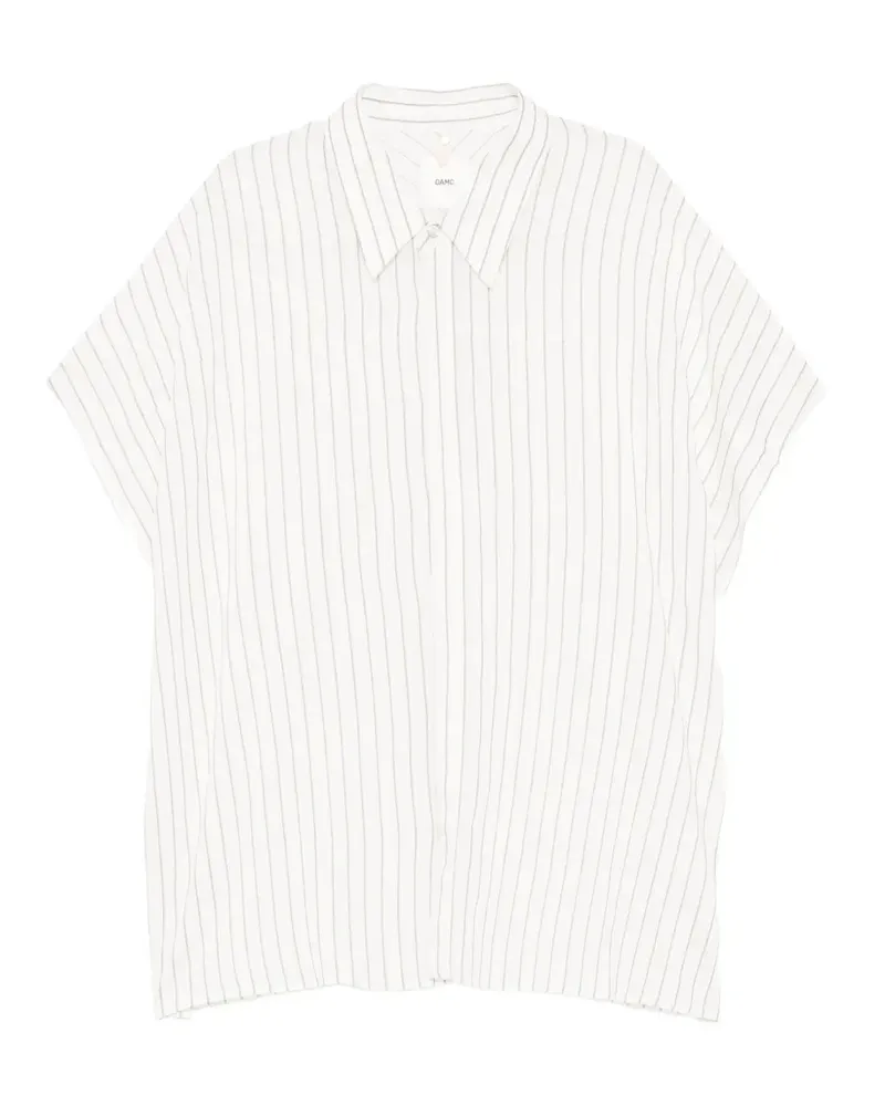 OAMC Gestreiftes Hemd - Weiß Weiß