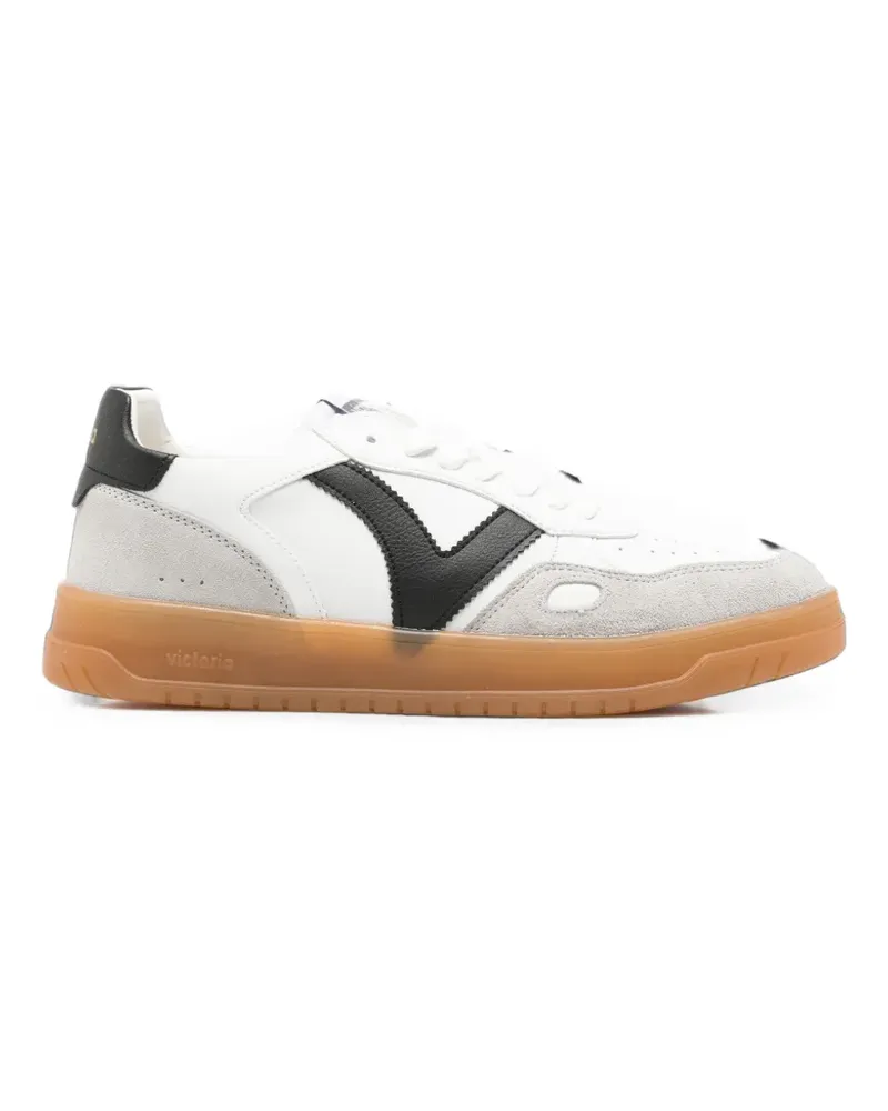 Victoria leather panelled sneakers - Weiß Weiß