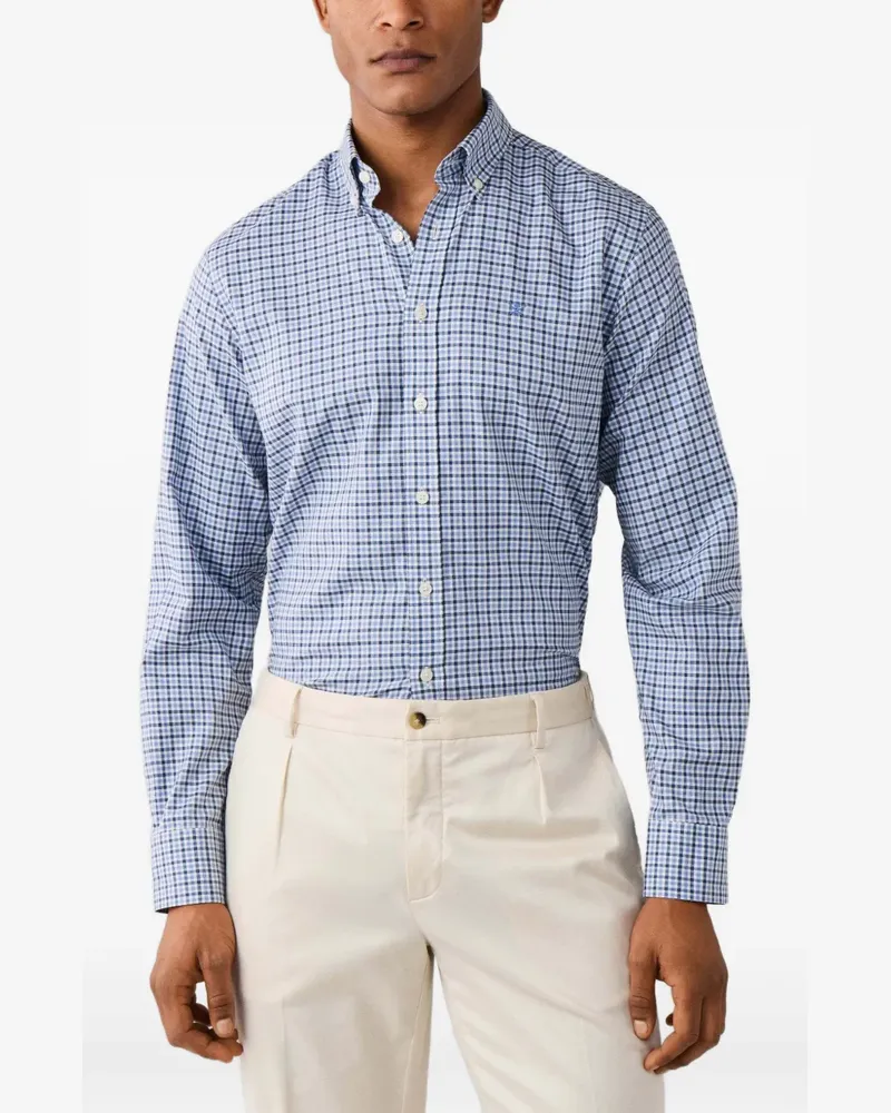 Hackett Hemd mit Vichy-Karo - Blau Blau