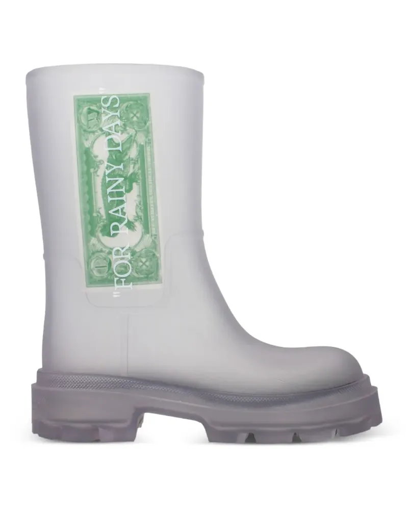 OFF-WHITE Reboot Dollar graphic-print ankle boots - Weiß Weiß